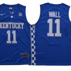 John Wall Jersey #11 Kentucky Wildcats SEC Logo NCAA Basketball Blue
