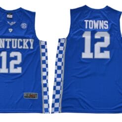 Karl Anthony Towns Jersey #12 Kentucky Wildcats NIL College Basketball Jersey Blue