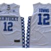 Karl Anthony Towns Jersey #12 Kentucky Wildcats NIL College Basketball Jersey White