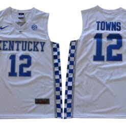 Karl Anthony Towns Jersey #12 Kentucky Wildcats NIL College Basketball Jersey White