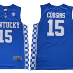 Demarcus Cousins Jersey #15 Kentucky Wildcats NCAA Basketball Jersey Blue