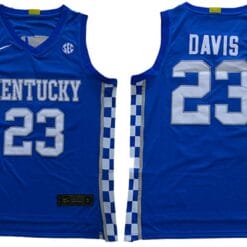 Anthony Davis Jersey #23 Kentucky Wildcats SEC Logo NCAA Basketball Jersey Blue