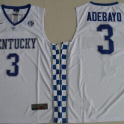 Edrice Adebayo Jersey #3 Kentucky Wildcats NCAA Basketball White