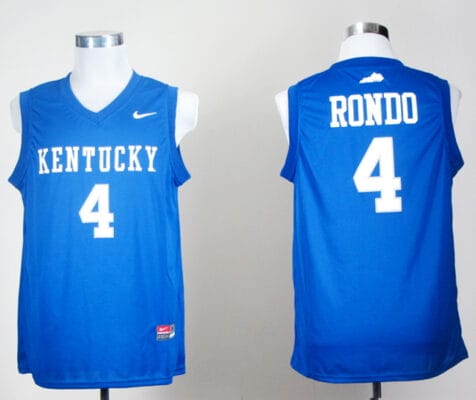 Rajon Rondo Jersey #4 Kentucky Wildcats NCAA Basketball Blue