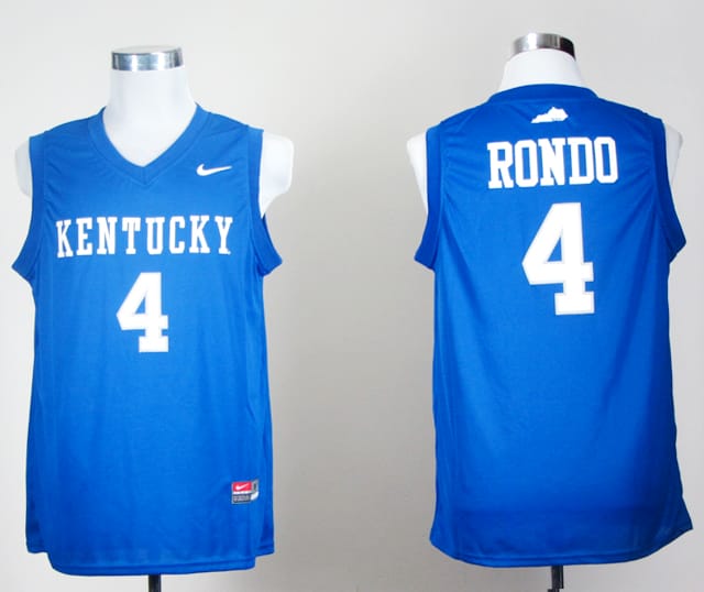 Rajon Rondo Jersey #4 Kentucky Wildcats NCAA Basketball Blue