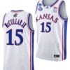 Kevin McCullar Jersey #15 Kansas Jayhawks College Basketball 2023 NCAA March Madness White