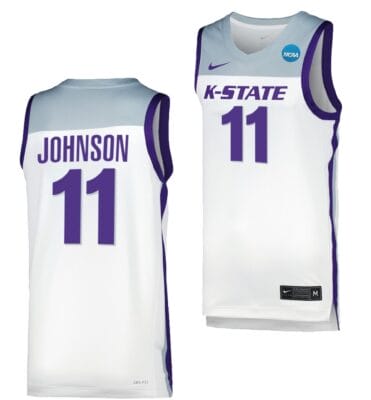 Keyontae Johnson Jersey #11 Kansas State Wildcats College Basketball 2023 NCAA March Madness White