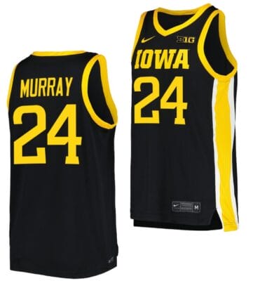 Kris Murray Jersey Iowa Hawkeyes College Basketball Black #24