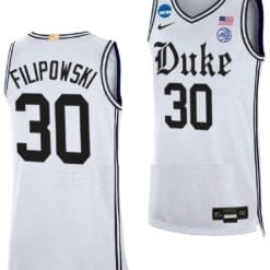 Kyle Filipowski Jersey #30 Duke Blue Devil College Basketball 2023 NCAA March Madness White