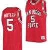 Lamont Butler Jersey #5 San Diego State Aztecs College Basketball Red Retro