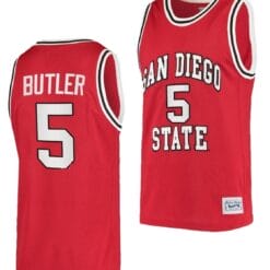 Lamont Butler Jersey #5 San Diego State Aztecs College Basketball Red Retro