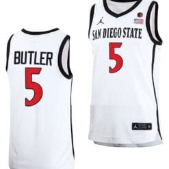 Lamont Butler Jersey #5 San Diego State Aztecs College Basketball Home White