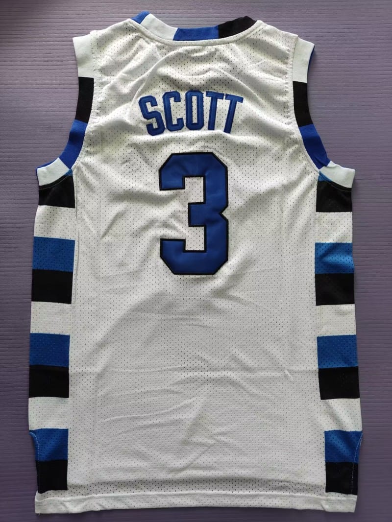 Lucas Scott Jersey #3 One Tree Hill Ravens College Basketball White 2 - Image 2