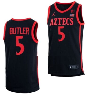 Lamont Butler Jersey #5 San Diego State Aztecs College Basketball Black