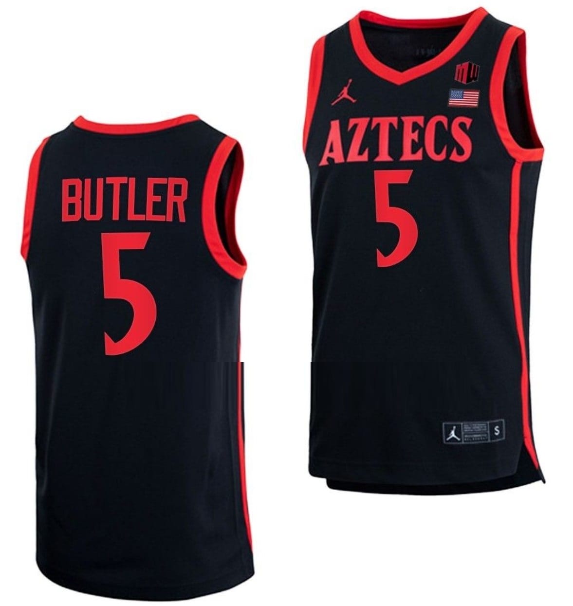 Lamont Butler Jersey #5 San Diego State Aztecs College Basketball Black