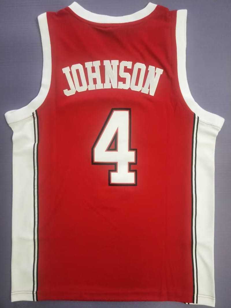 Larry Johnson Jersey #4 Unlv Rebels College Basketball Red - Image 2