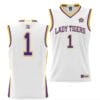 LSU Tigers Jersey 2023 NCAA National Champions White #1