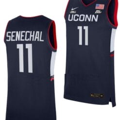 Lou Lopez Senechal Jersey UConn Huskies College Basketball Navy Replica #11