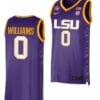 LaDazhia William Jersey #0 LSU Tigers 2023 NCAA Basketball National Champions Purple