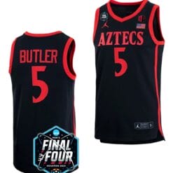 Lamont Butler Jersey #5 San Diego State Aztecs 2023 NCAA National Championship March Madness Black