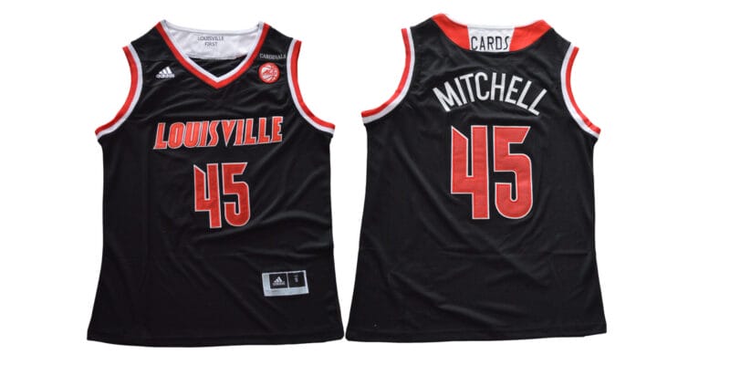 Donovan Mitchell Jersey #45 Louisville Cardinals NCAA Basketball Black
