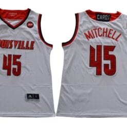 Donovan Mitchell Jersey #45 Louisville Cardinals NCAA Basketball White