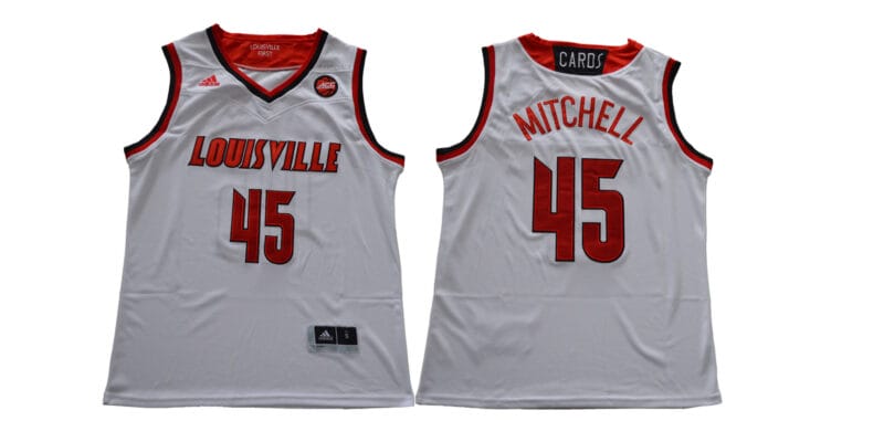 Donovan Mitchell Jersey #45 Louisville Cardinals NCAA Basketball White