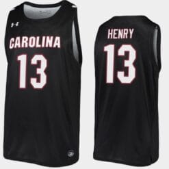 Micaiah Henry Jersey #13 South Carolina Gamecocks College Basketball Black Replica