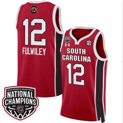 MiLaysia Fulwiley Jersey #12 South Carolina Gamecocks Basketball 2024 National Champions All Stitched Red