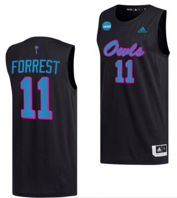 Michael Forrest Jersey #11 FAU Owls College Basketball 2023 NCAA March Madness Black