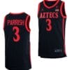 Micah Parrish Jersey #3 San Diego State Aztecs College Basketball Black