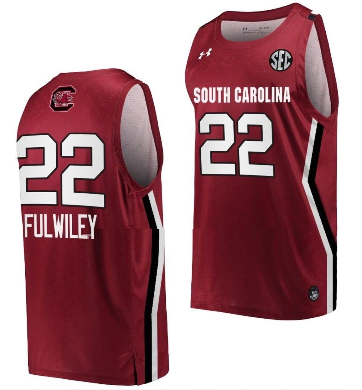 Milaysia Fulwiley Jersey #22 South Carolina Gamecocks College Basketball Wine