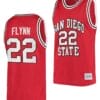 Malachi Flynn Jersey #22 San Diego State Aztecs College Basketball Red Retro