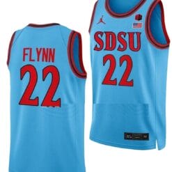 Malachi Flynn Jersey #22 San Diego State Aztecs College Basketball Blue Alternate