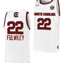 Milaysia Fulwiley Jersey #22 South Carolina Gamecocks College Basketball White