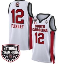 MiLaysia Fulwiley Jersey #12 South Carolina Gamecocks Basketball 2024 National Champions All Stitched White