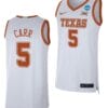 Marcus Carr Jersey #5 Texas Longhorns College Basketball 2023 NCAA March Madness White