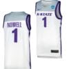Markquis Nowell Jersey #1 Kansas State Wildcats College Basketball 2023 NCAA March Madness White