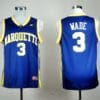 Dwyane Wade Jersey #3 Marquette Golden Eagles NCAA Basketball Blue