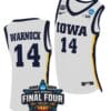 McKenna Warnock Jersey Iowa Hawkeyes College Basketball 2023 NCAA Final Four White #14