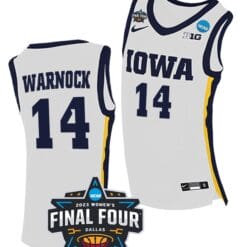 McKenna Warnock Jersey Iowa Hawkeyes College Basketball 2023 NCAA Final Four White #14