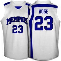 Derrick Rose Jersey #23 Memphis Tigers NCAA Basketball White