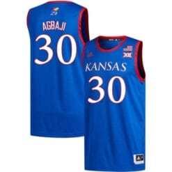 Men Kansas Jayhawks Ochai Agbaji Jersey #30 Royal Embroidery College Basketball Jerseys