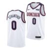 Julian Strawther Jersey #0 Gonzaga Bulldogs College Basketball Jerseys White