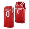 Marcus Sasser Jersey #0 Houston Cougars College Basketball Jerseys Scarlet