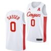 Marcus Sasser Jersey #0 Houston Cougars College Basketball Jerseys White