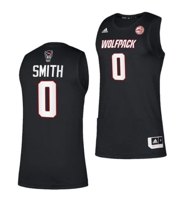 Men's #0 Terquavion Smith Jersey NC State Wolfpack College Basketball Jerseys Black
