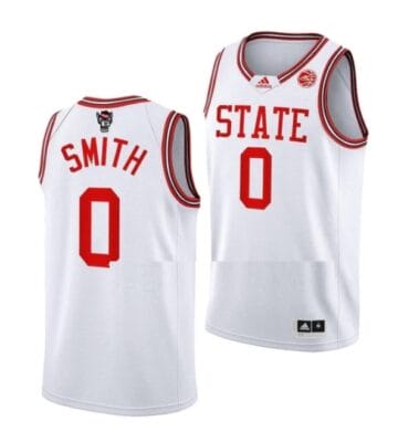 Terquavion Smith Jersey #0 NC State Wolfpack College Basketball Jerseys White