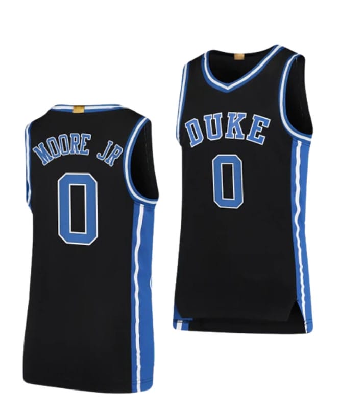 Wendell Moore Jr Jersey #0 Duke Blue Devils College Basketball Jerseys Black