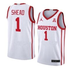 Jamal Shead Jersey #1 Houston Cougars College Basketball Jerseys White